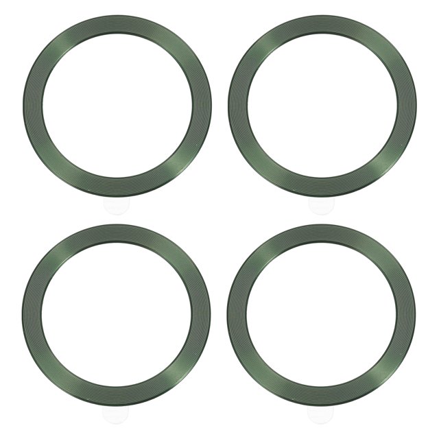 Uxcell 4 Pack 56x1mm Universal Wireless Magnetic Metal Ring Sticker para funda de teléfono Verde claro