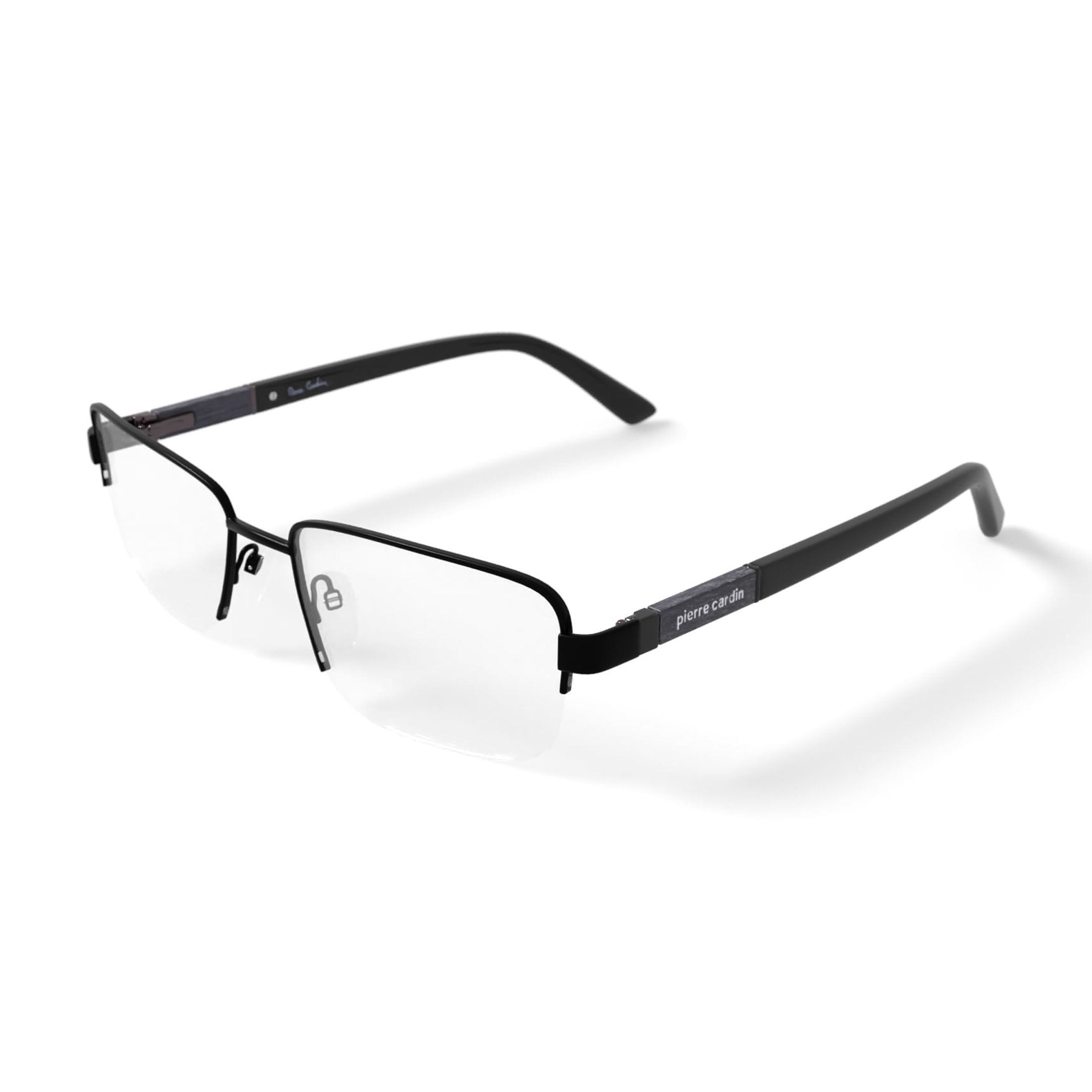 Pierre Cardin Men’s Rectangular Eyeglasses, PC6807, Matte Black, 54-18-140, with Case