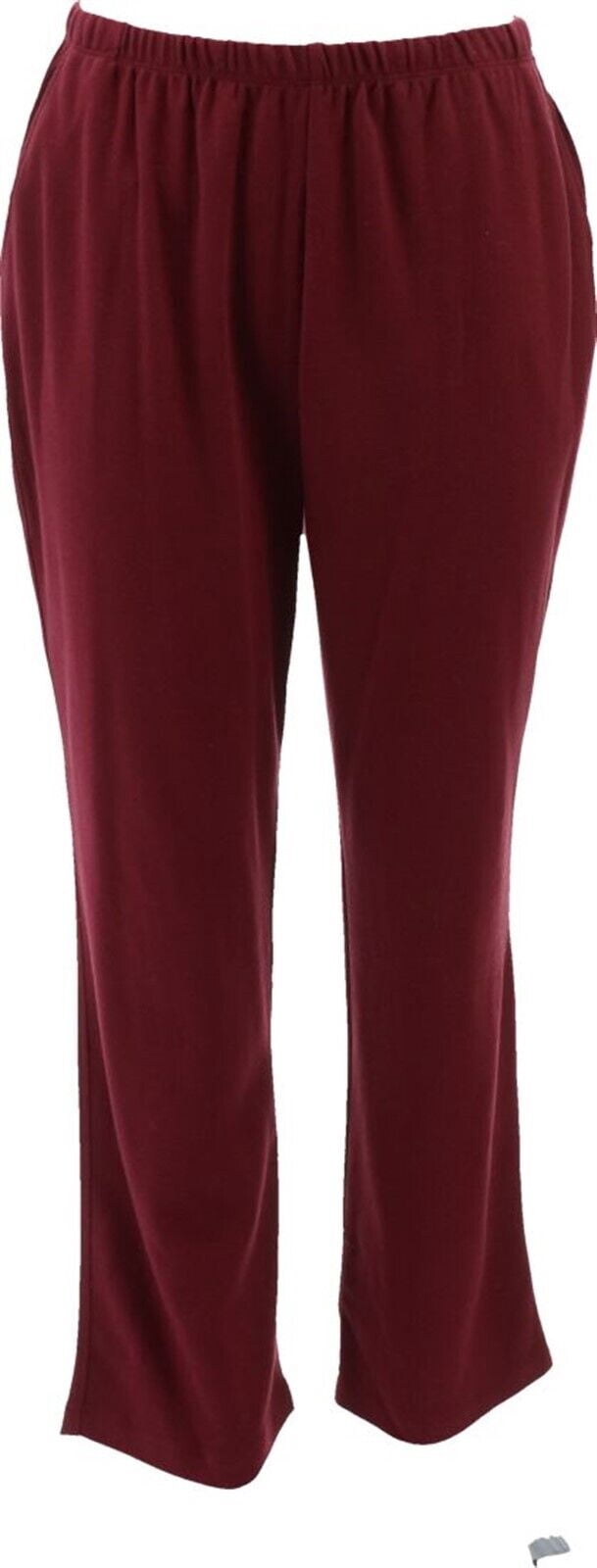 Lands' End Women Petite HighRise Sport Knit Pant Deep Claret PXS NEW