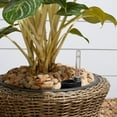 thumbnail image 2 of Vifah Ocala 16"H Curved Oval Wicker Smart Self-Watering Planter in Mocha, 2 of 5