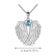 thumbnail image 4 of Collar con alas de ángel Collar con colgante de alas de ángel Collar con piedra natal Joyas navideñas para mujer Regalo, 4 of 6