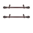 thumbnail image 2 of Rod Desyne Blossom 1 - inc  dia. Side Curtain Rod 12-20 inch long , Set of 2-Color:Mahogany, 2 of 2