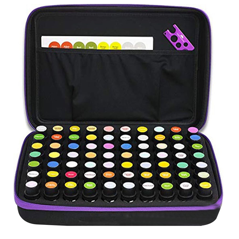 Portable 70 Grids 15ml Essential Oil Storage Bag Carrying Holder Case