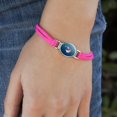 thumbnail image 3 of Blue Marlin Swimming in Ocean Novelty Suede Leather Metal Bracelet, 3 of 3