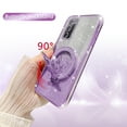 thumbnail image 7 of Fyxkocm for Samsung S20 FE Case with Butterfly Stand and Lanyard, Women Girls Bling Luxury Gradient Glitter Clear Phone Case Shockproof Protective Cover for Galaxy S20 FE, Purple, 7 of 7