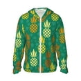 thumbnail image 1 of KLL Ananas1 Imprimé Sweat à Capuche Extérieur Protection Solaire UPF 50+ pour Hommes et Femmes Manches Longues Pêche Randonnée Performance-Medium, 1 of 7