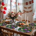 thumbnail image 5 of Spring Flowers Round 13 Inch Placemats Set of 2, Boho Botanical Budding Garden Florals HeatResistant Non Slip Place Mats for Dining Table, Wipeable Braided Kitchen Table Mats for Housewarming, 5 of 9