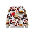 thumbnail image 6 of ATAIKU 2-7Y Kids Boys French Terry Sweatshirts Construction Vehicle Novelty Crewneck Pullover Cotton Tops, 6 of 8