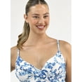 thumbnail image 4 of Time and True Women's and Women's Plus Twist Front Tankini Swim Top, Sizes S-3X, 4 of 5
