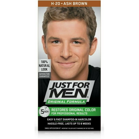 Just Men 5Min H 20 Ash Brown 100% Natural Look Original, 3 Pack