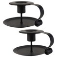 thumbnail image 4 of OUNONA 2Pcs European Style Metal Candle Holders Black Retro Desktop Ornament for Table, 4 of 6
