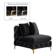 thumbnail image 2 of Meridian Furniture Tremblay Black Velvet Armless Chair, 2 of 14