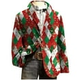 thumbnail image 3 of oelaio Corduroy Blazers for Men Ugly Christmas Single Breasted Suit Jackets Slim Fits Lapel Button Sport Coat Holiday Party Suit Jacket Xmas Graphic Blazer Jackets Multicolor S, 3 of 8
