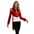 thumbnail image 5 of IEFIEL Womens Deep V Neck Double-Breasted Tailcoat Halloween Gothic Vintage Jacket Outfit Red-B L, 5 of 7