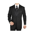 thumbnail image 2 of GN GIORGIO NAPOLI Men's Tuxedo Suit 1 Button Peak Lapel Jacket Adjustable Pants Black, 2 of 4