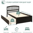 thumbnail image 5 of Twin Size Trundle Bed Frame, Wood Platform Bed for Boys Girls, Modern Twin Bed Frame with Wood Slat Support, Heavy Duty Mattress Foundation, Easy Assembly, 5 of 10