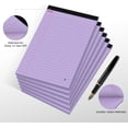 thumbnail image 4 of 6pcs Small Note Pads, Purple Notepads 5x8 College Ruled Notebook, Writing Pads 5 x 8, Legal Pads, Memo Pad Paper Perforate, Ruled Line Notebooks for Work, School, Office, 4 of 7