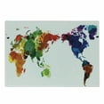 thumbnail image 1 of Colorful Cutting Board, Rainbow Colored Wold Map Grunge Style Abstract Global Universal Peace Inspired Art, Decorative Tempered Glass Cutting and Serving Board, Small Size, Multicolor, by Ambesonne, 1 of 1