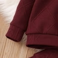 thumbnail image 6 of Cethrio Outfit Sets for Baby Girls Cotton Solid Christmas Gifts Clearance Long Sleeve Kids Wine Fall and Winter Clothes Size 6-9 Months, 6 of 8