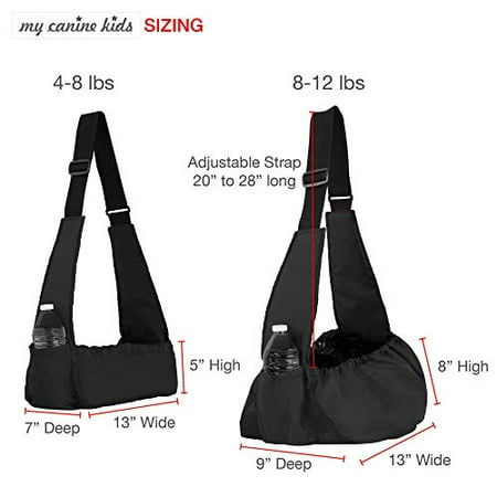 Cloak & Dawggie Dog Sling Carrier Tiny XXS Extra Extra Small Dogs  Puppy Toy Teacup Wearable Adjustable Pet Cross Body Shoulder Bag Waterproof Nylon Travel My Canine Kids (8722) (4