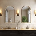 thumbnail image 5 of CONCETTA 20"x30" Bathroom Mirror, Decor Arched Wall Mirror, Bedroom Vanity Mirror with Metal Frame, Gold, 5 of 7
