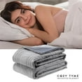 thumbnail image 2 of Posh Hasina 60"x80" Quilted Mink Velvet Weighted Blanket in Gray (20 lbs), 2 of 9