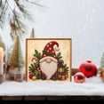 thumbnail image 4 of Festive Beaded Christmas Gnome Tabletop Decor, Embellished Pearl Art with Red Hat & White Beard, Golden Framed Holiday Ornament for Mantel Shelf Display, 4 of 10