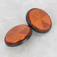 thumbnail image 4 of 2 Pcs Round Reflector Motorcycle Red PMMA Material Improve Safety Visibility Easy Installation Universal Mounting Screws, 4 of 7