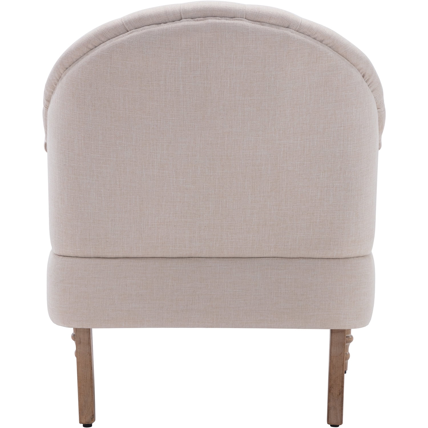 Kadyn Upholstered Chair Set, Mid Century Modern Chair with Ottoman, Button-Tufted Linen Living Room Chair for Living Room Bedroom, Beige