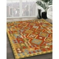 thumbnail image 2 of Ahgly Company Indoor Round Contemporary Caramel Brown Oriental Area Rugs, 5' Round, 2 of 6