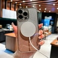 thumbnail image 5 of for iPhone 16 Case Clear Magnetic Glitter Phone Cases, [Compatible with MagSafe] Full Camera Lens Protector Slim Gradient Sparkle Luxury Plating Shockproof Protective Cover Women, Rosegold, 5 of 8