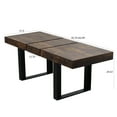 thumbnail image 4 of SESSLIFE Expandable Dining Table for 6 to 10 People, Modern Farmhouse Kitchen Table with Extensible Leaf, Rustic Dining Table with Strong Legs, 63 to 78.7 Inch, Deep Rustic Brown, 4 of 6