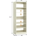 thumbnail image 3 of Homieasy Closet System, 25 Inch Freestanding Closet Shoe Organizer, Standalone Wood Shoe Shelves, Heavy Duty Walk in Closet Tower for Bedroom, Mudroom and Entryway, White oak, 3 of 8