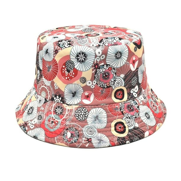 Sombrero de pescador plegable de doble cara para hombre y mujer, gorra de pescador con degradado de doble cara, Hip Hop, protector solar, algodón, plano, pareja, Verano Fivean unisex