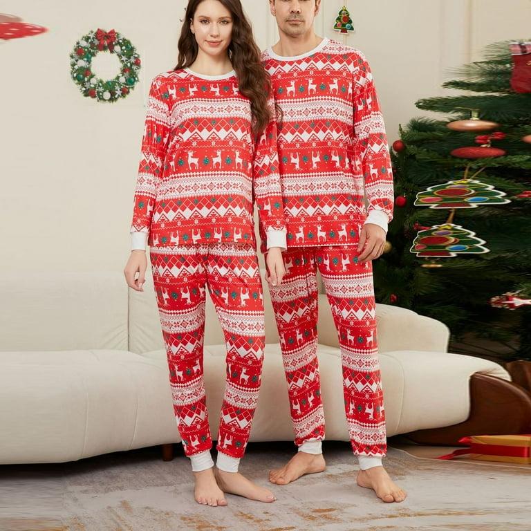 Onlypjs Family Matching Christmas Pajamas – Red White Fair Isle