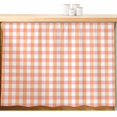 thumbnail image 2 of Buffalo Plaid Small Cabinet Curtains 10"W x 11"L, Farmhouse Orange Checkered Vintage Rustic Sink Skirt Dust-Proof Short Curtain for Bathroom Vanity Storage Cubby Desk, Self Adhesive Privacy Drapes, 2 of 9