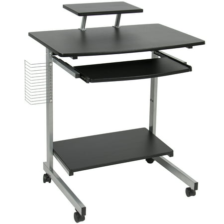 Best Choice Products Portable Computer Desk Cart PC Laptop Table Study Workstation with Built-In Caster Wheels, CD/DVD Rack for Student, Dorm, Home Office, (The Best Computer Desk)