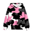 thumbnail image 2 of LOVZFMLL Hoodies for Girls Camo Stripe Casual Loose Hooded Sweatshirt Long Sleeve Pocket Pullover Tops Little Girls Spring Fall Clothes 4-5 Years, 2 of 4