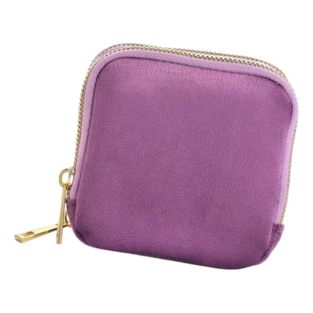 Estuche de viaje para joyas, bolsa de doble capa, organizador con cremallera, bolsa de almacenamiento para brazaletes, soportes para madres y collares Violeta rosa