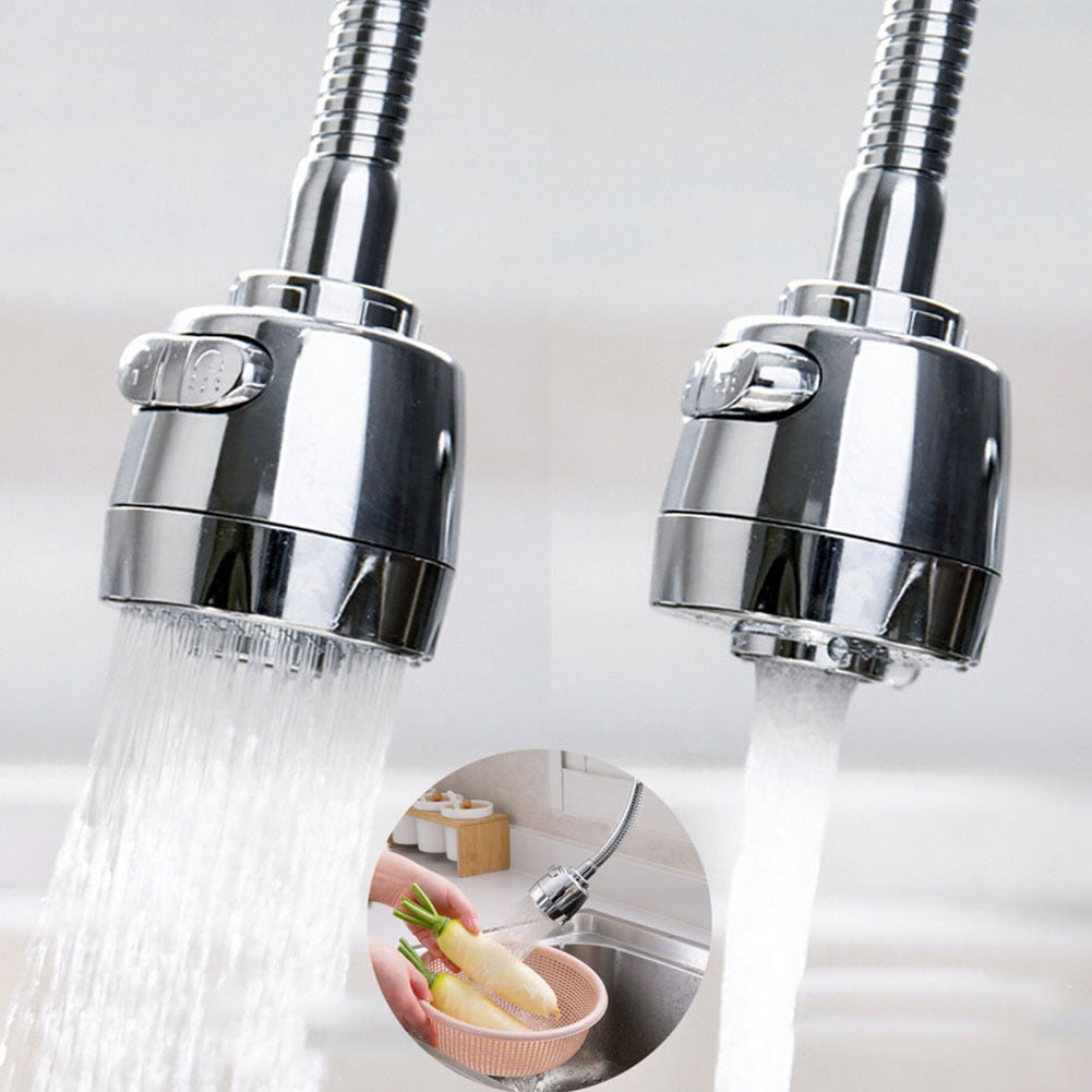 Flexible Faucet Sprayer Extender Turbo Bendable Kitchen Sink Tap Head Nozzle 