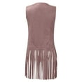 Jackets for Women Plus Size Winter Suede Ethnic Sleeveless Tassels