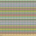 thumbnail image 2 of Boho Fabric by the Yard, Colorful Pastel Tone Horizontal Order Lines Pattern with Various Ornaments Graphic, Decorative Upholstery Fabric for Sofas and Home Accents, Multicolor by Ambesonne, 2 of 5