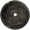 thumbnail image 3 of Novatto NOSV-CMBN Coffee Marble Natural Stone Vessel Sink with Brushed Nickel Umbrella Drain, 3 of 4