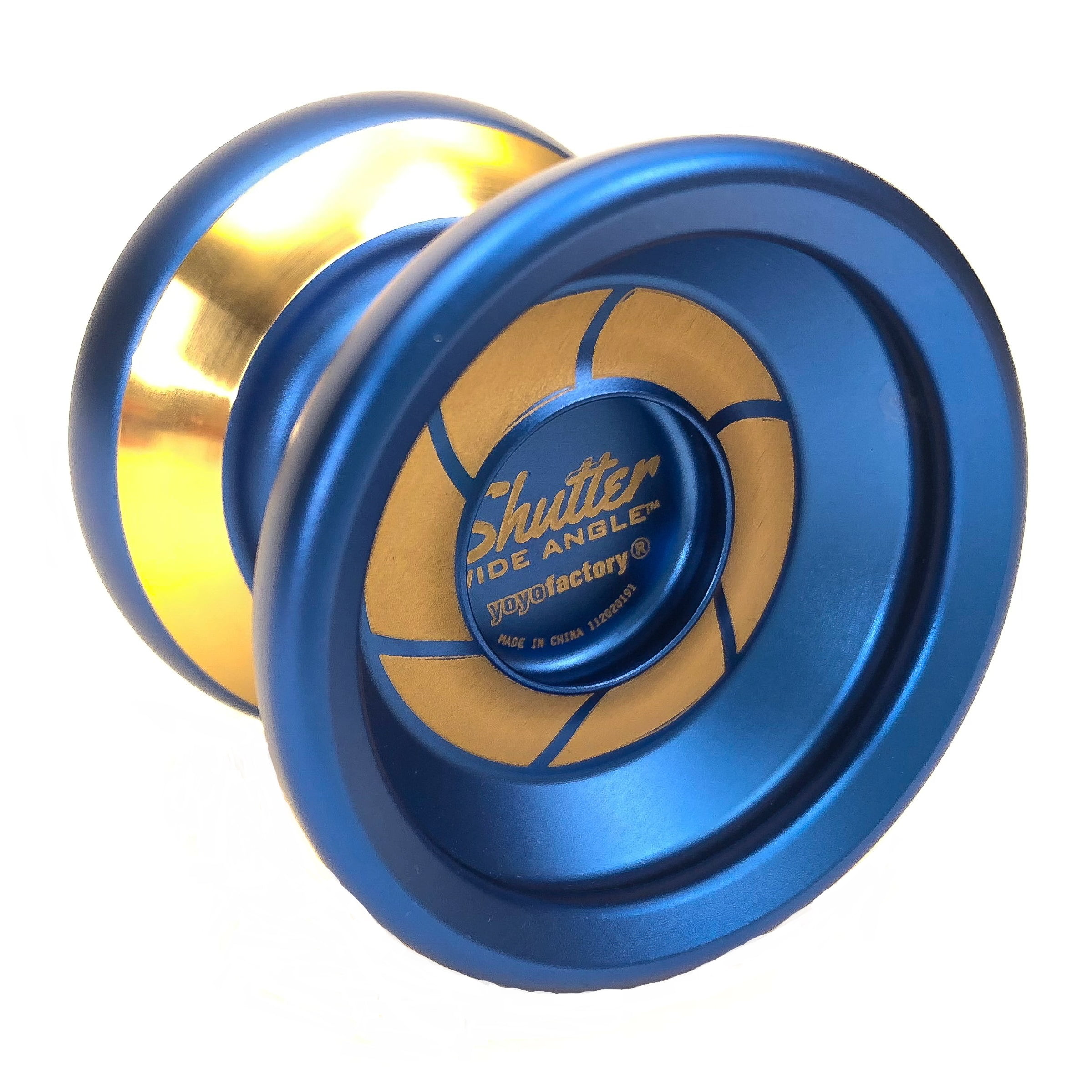 YoYoFactory Shutter Wide Angle BiMetal Styling Yoyo Color Blue with