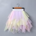thumbnail image 2 of THDHVS Skirts for Girls,Short Skirt,Girls Gradient Sweet Layered Mesh Skirt Party Birthday Dance Princess Skirt Pink 9-10 Years, 2 of 7