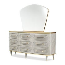 St. Charles Dresser with Mirror - Dove Gray