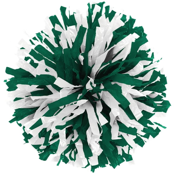 In-Stock Youth Cheerleading Pom Dark Green/Wht