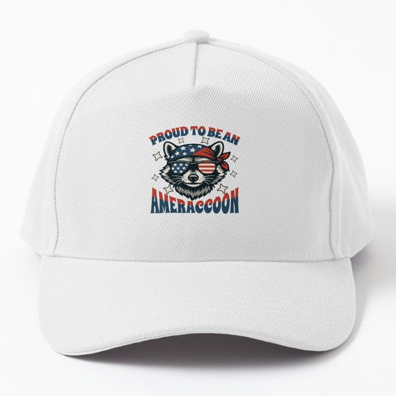 July Fourth Proud American Baseball Cap, USA Independence Day Flag Design Hat