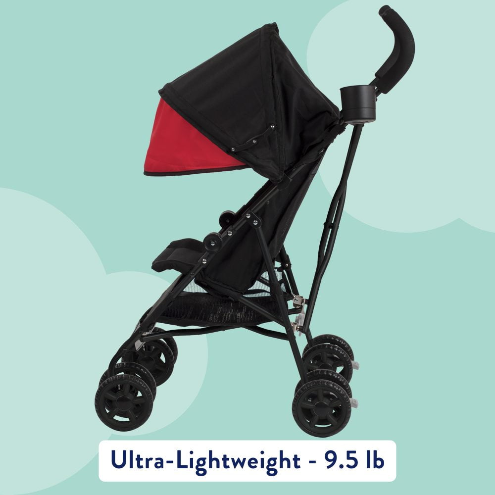 Kolcraft Cloud Unisex 9.5 lb. Umbrella Stroller, Red for Child/Toddler