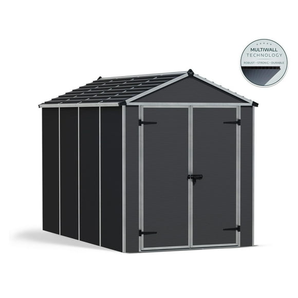 Remise de jardin Rubicon, 6 pi x 10 pi, gris foncé